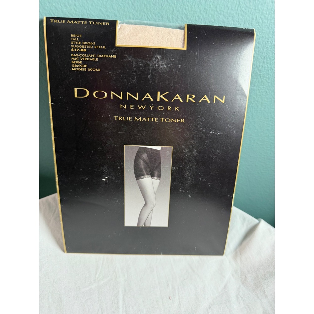 Donna Karan New York True Matte Toner Hosiery Beige Tall 00Q65 Sheer Tights